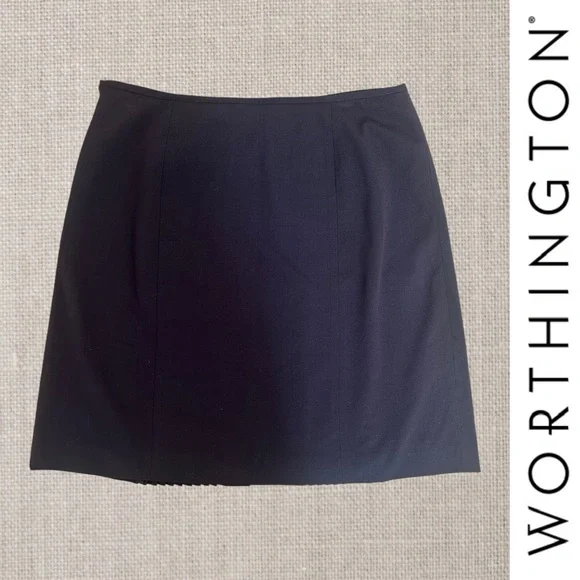 Worthingtons Works Brown Stretch Separates Pleated Skirt, Size 12, MSRP $62 - Picture 2 of 5